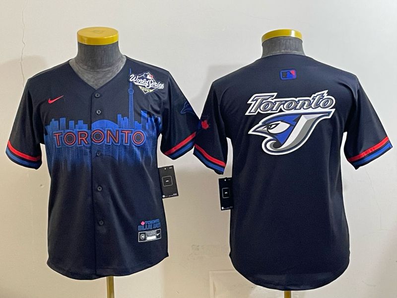 Youth 2025 Toronto Blue Jays Blank black Joint Name Nike MLB Jersey 017